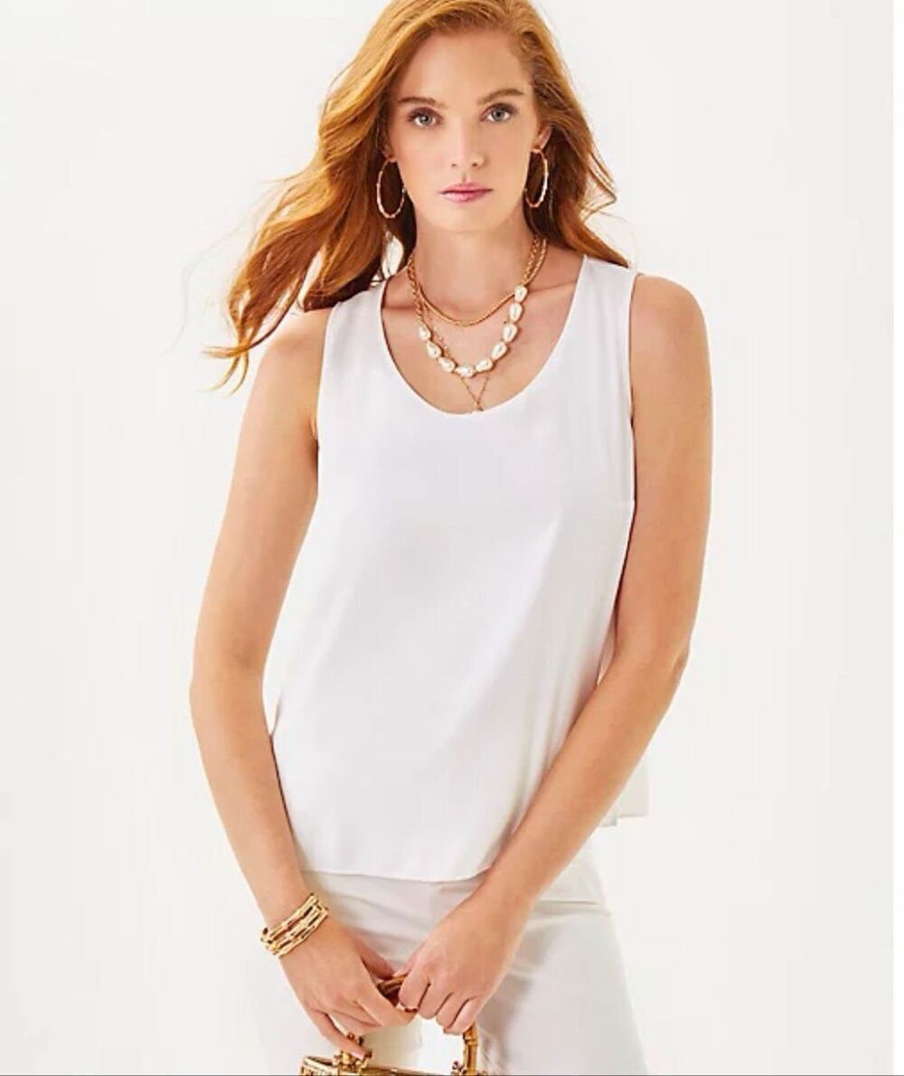 Lilly Pulitzer Mollee Top Resort White- size: L